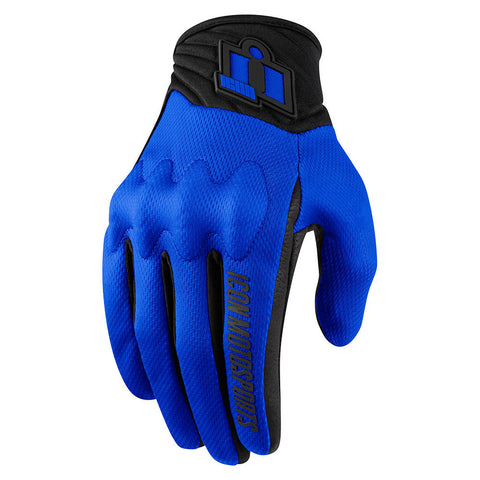 ICON Anthem 2 Riding Gloves for Men - Blue - Small