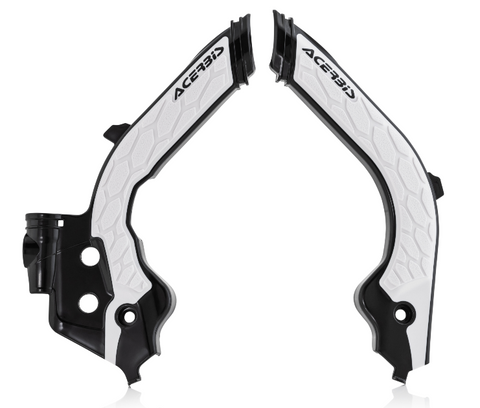 Acerbis X-Grip Frame Guards for Husqvarna models - Black/White - 2733451007