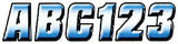 Hardline 500 Series Alphanumeric Vehicle ID Kit - Chrome Blue Gradiation - CHBLK500