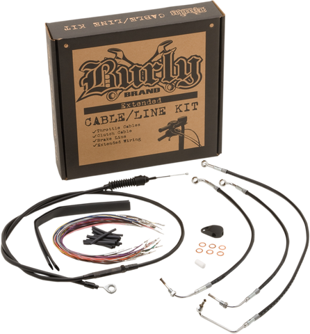 Burly Brand B30-1113 Cable and Brake Line Kit for 2014-15 Harley FLH models