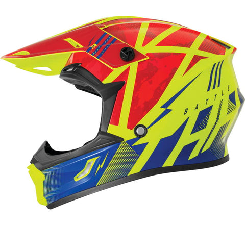 THH T710X Battle Helmet - Red/Blue - Small