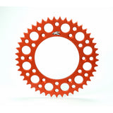 Renthal Ultralight Grooved Rear Sprocket - 420 Chain Pitch x 46 Teeth - Orange - 192U-420-46GPOR