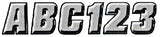 Hardline 500 Series Alphanumeric Vehicle ID Kit - Silver/Black - SIBLK500