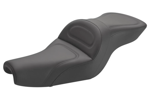 Saddlemen Explorer 2-Up Seat for 2004-20 Harley Sportster models - Black/Stitched - 807-11-029