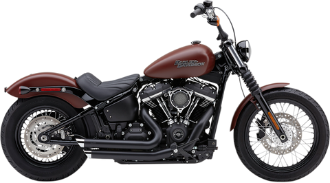 Cobra USA Speedster Slashdown Exhaust System for 2018-22 Harley Softail Street Bob/Low Rider - Black - 6853B