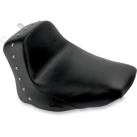 Saddlemen Renegade Heels Down Solo Seat for 2006-17 Harley Softail Deluxe - Black/Studded - 806-15-0011