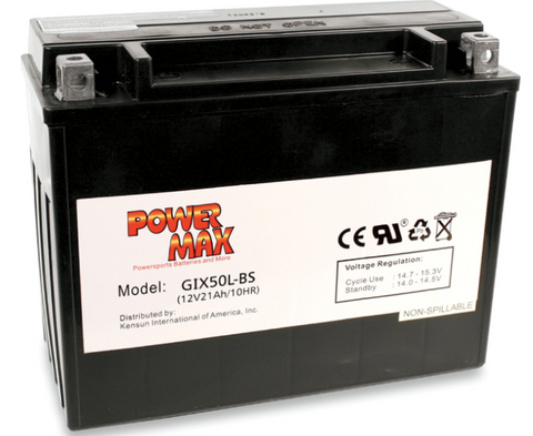 Power Max GIX50L-BS Maintenance-Free Battery - Y50N18L-A - GIX50L-BS