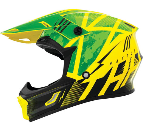 THH T710X Battle Helmet - Green/Black - Large