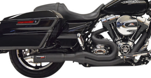 Bassani Road Rage II Hot Rod Turnout Exhaust System for 2007-16 Harley FL Touring models - Chrome - 1F68C