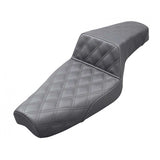 Saddlemen Step-Up 2-Up Seat for 2004-20 Harley Sportster models - Black/Lattice Stitched - 807-03-175