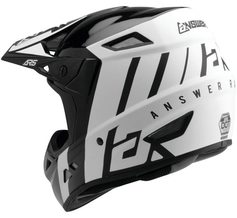 bike helmet hsn code Answer Racing AR5 Crypto Motocross Helmet - Black/White