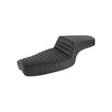 Saddlemen Step-Up 2-Up Seat for 1979-03 Harley Sportster models - Black/Tuck and Roll with Rear Lattice Stich - 879-03-176