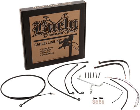 Burly Brand B30-1186 Cable and Brake Line Kits for 2017-19 Harley FLT models
