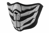 ZAN HeadGear Neoprene Half Face Mask - Glow in the Dark - Bone Breath - WNFM168H