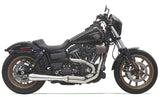 Bassani Road Rage Type III Exhaust System for 1991-17 Harley Dyna models - Raw Stainless Steel - 1D1SS