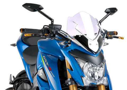Puig Naked Bike Windscreens for 2016-19 Suzuki GSX-S1000 - Clear - 7653W