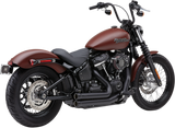 Cobra USA 909 Speedster Shorts Exhaust System for 2018-22 Harley Softail Street Bob/Low Rider - Black - 6792B