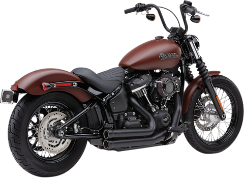 Cobra USA 909 Speedster Shorts Exhaust System for 2018-22 Harley Softail Street Bob/Low Rider - Black - 6792B