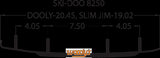 Woodys SS6-8250 Slim Jim Dooly 6 Inch 60 Deg Carbide Runners for Ski-Doo Models
