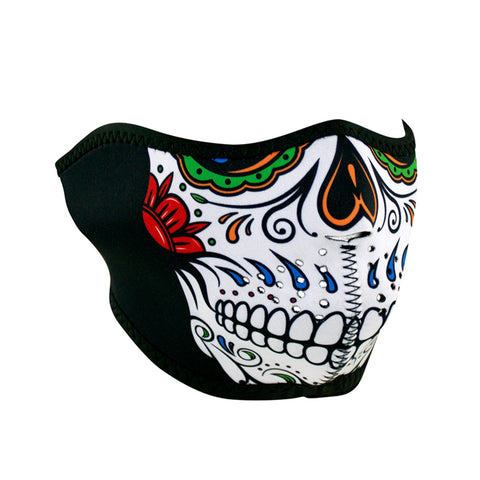 ZANHeadgear Neoprene Half Face Mask - Muerte Skull - WNFM413H