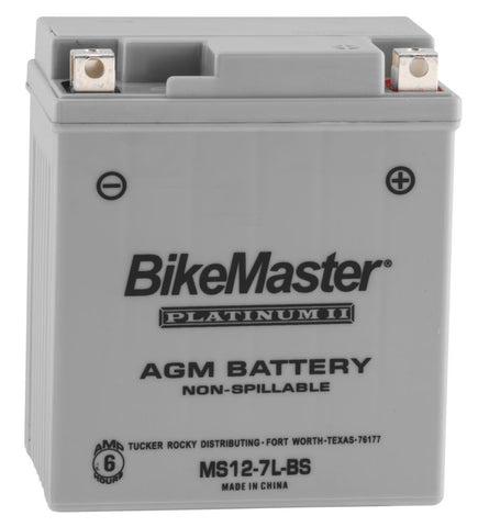 BikeMaster AGM Platinum II Battery - 12 Volt - MS12-7L-BS