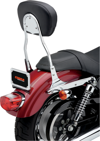 Cobra Round Sissy Bar with Pad for 2006-17 Harley Dyna Models - Chrome - 602-1252
