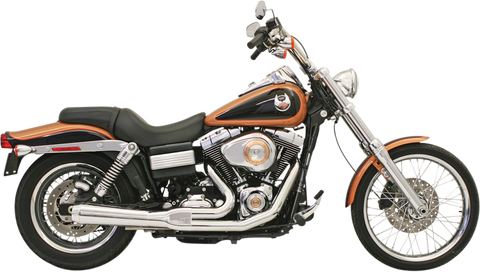 Bassani Road Rage Exhaust System for 2006-17 Harley Dyna models - Chrome - 13112J
