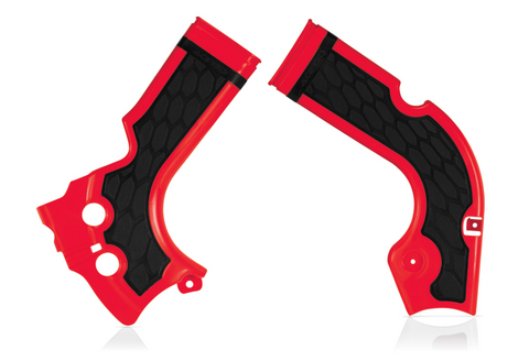 Acerbis X-Grip Frame Guards for CRF 250R/450R - Red/Black - 2374241018