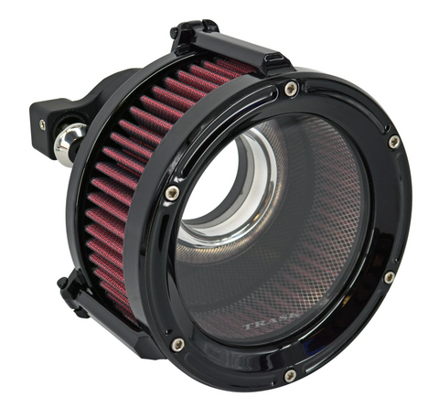 Trask Assault Charge High-Flow Air Cleaner for 2008-17 Harley Twin Cam EFI Throttle-by-Wire models - Gloss Black - TM-1020GBK