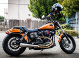 Bassani Road Rage Type III Exhaust System for 1991-17 Harley Dyna models - Raw Stainless Steel - 1D1SS