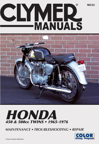 Clymer M333 Service & Repair Manual for 1965-1976 Honda CB450 / CL450 / CB500T
