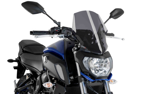 Puig New Generation Touring Windscreen for Yamaha MT-07 - Dark Smoke - 9667F