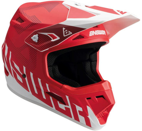 Answer Racing AR1 V2 Bold Motocross Helmet - Red/White - Medium