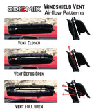 Seizmik 25024 Windshield Versa-Vent for Polaris Full Size Pro-Fit Ranger - Hard Poly