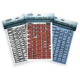 Hardline Custom Alphanumeric Vehicle ID Kit - Red/Black - 2410B