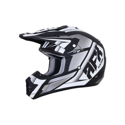 AFX FX-17 Force Helmet - Matte Black/White - Medium