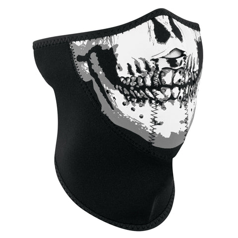 ZAN HeadGear Neoprene Half Face Mask - Skull - WNFM002H3