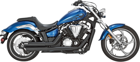 Vance & Hines Twin Slash Exhaust System for 2011-15 Yamaha XVS1300 Stryker - Black - 48501 - CLOSEOUT