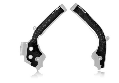 Acerbis X-Grip Frame Guards for EXC / SX / SX-F models - White/Black - 2449531035