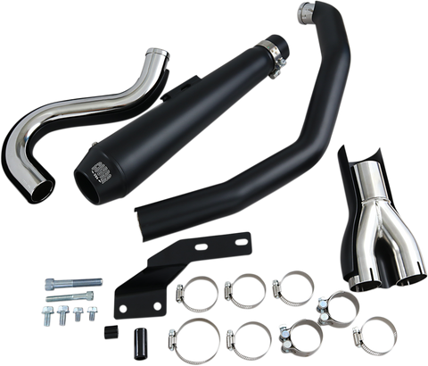 Cobra El Diablo 2-into-1 Exhaust for 1986-06 Harley Softail Models - Black - 6485B