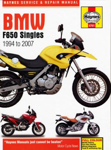 Haynes Service Manual for 1994-07 BMW F650 Singles - M4761