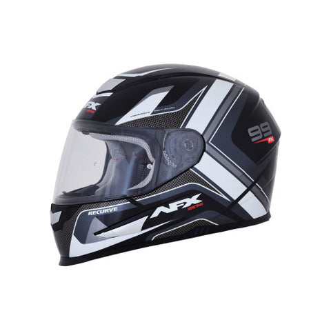 AFX FX-99 Recurve Helmet - Black/White - X-Large