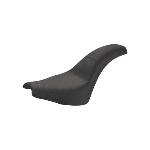 Saddlemen Profiler 2-Up Low Profile Seat for 2018-22 Harley Softail Street Bob/Standard - Black/Basket-Weave - 818-30-147