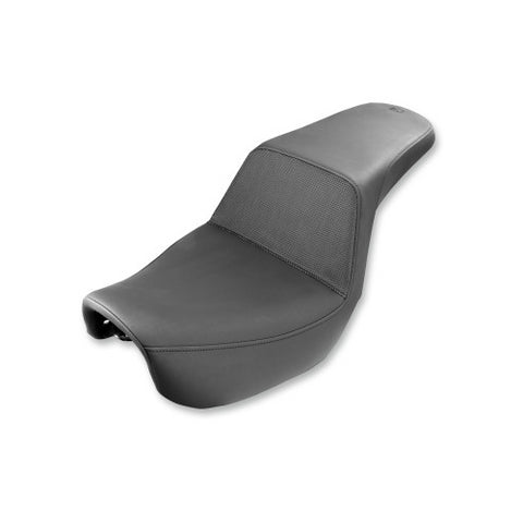 Saddlemen Step-Up 2-Up Seat for 2006-17 Harley Dyna models - Black/Gripper - 806-04-174