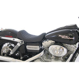 Mustang Wide Tripper Solo Seat for 2006-17 Harley Dyna models - Diamond/Black - 76704