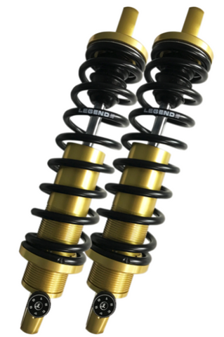 Legends REVO-A Adjustable Coil Suspension for 1991-17 Harley Dyna models - Gold/14in - 1310-1744