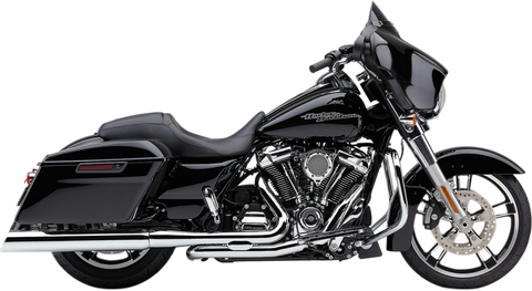 Cobra 909 Upper Cut Slip-On Mufflers for 1999-16 Harley FLH - Chrome - 6268