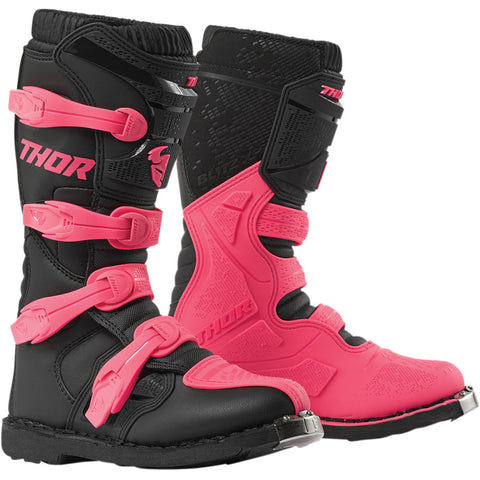 THOR Blitz XP Womens Riding Boots - Black/Pink - Size 5