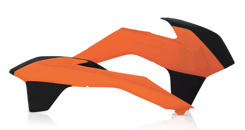 Acerbis Radiator Shrouds for KTM models - 16 Orange/Black - 2314255225