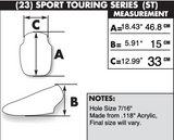 Zero Gravity Sport Touring Windscreen for 2013-17 Kawasaki EX300 Ninja 300R - Light Smoke - 23-282-02